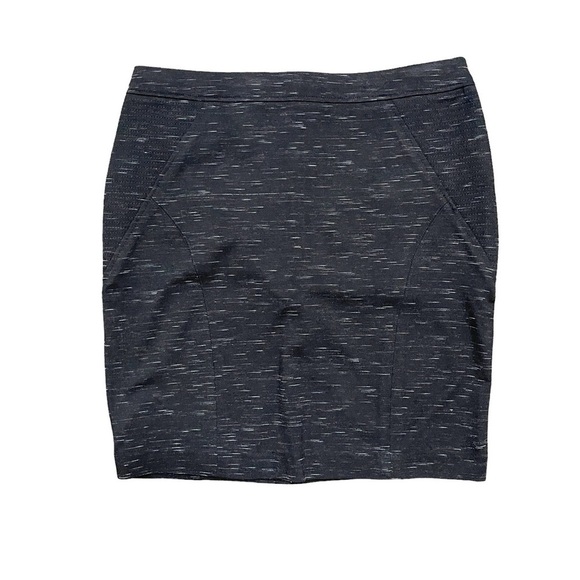 Fenn Wright Manson Woman 8 Skirt Black Winter White Straight Pencil Stretch Zip - Picture 2 of 7